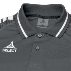 SELECT Monaco Technical Polo 31 SELECT Monaco Technical Polo -Select 11384667 630069 grey white Technical Polo Monaco v24 extra closeup
